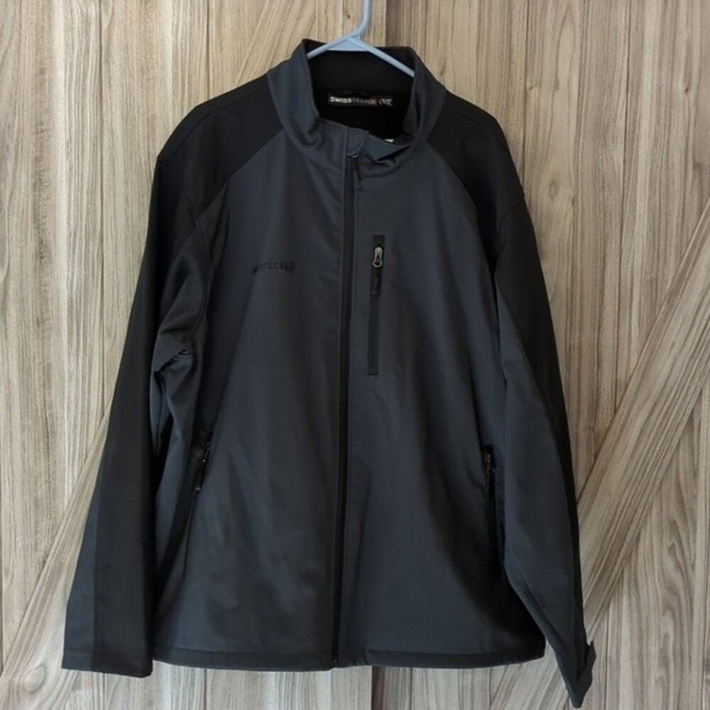 Swiss Tech Men's Jacket Black/Gray Size 2XL
